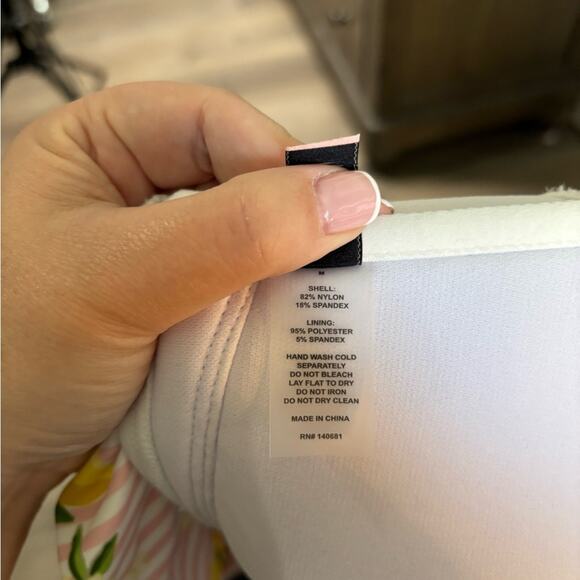 Unique Vintage Two Piece Swim Suit White Halter Top Lemon Print Bottom Size M - Picture 6 of 6